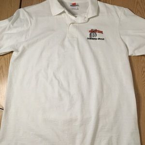 #2 Hooters Unisex Polo Golf Shirt from Downers Grove IL White Size Small